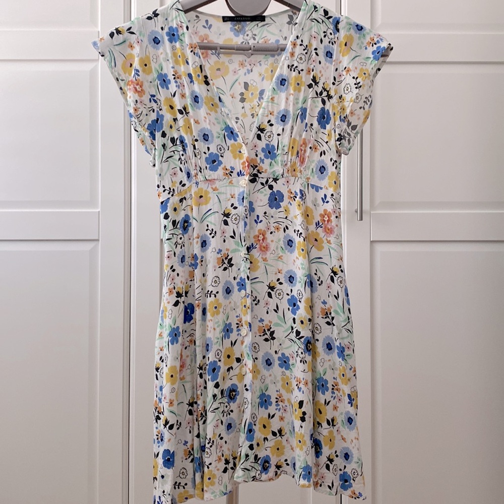 White floral dress